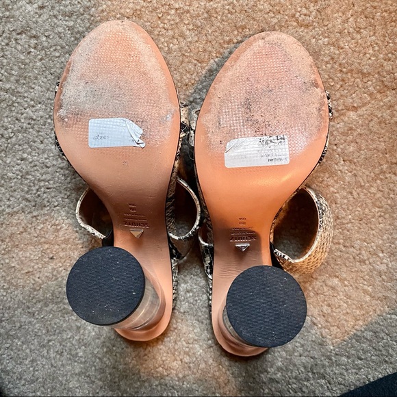 SCHUTZ Veridiana Transparent Column Heel Sandal 8 - Picture 12 of 13